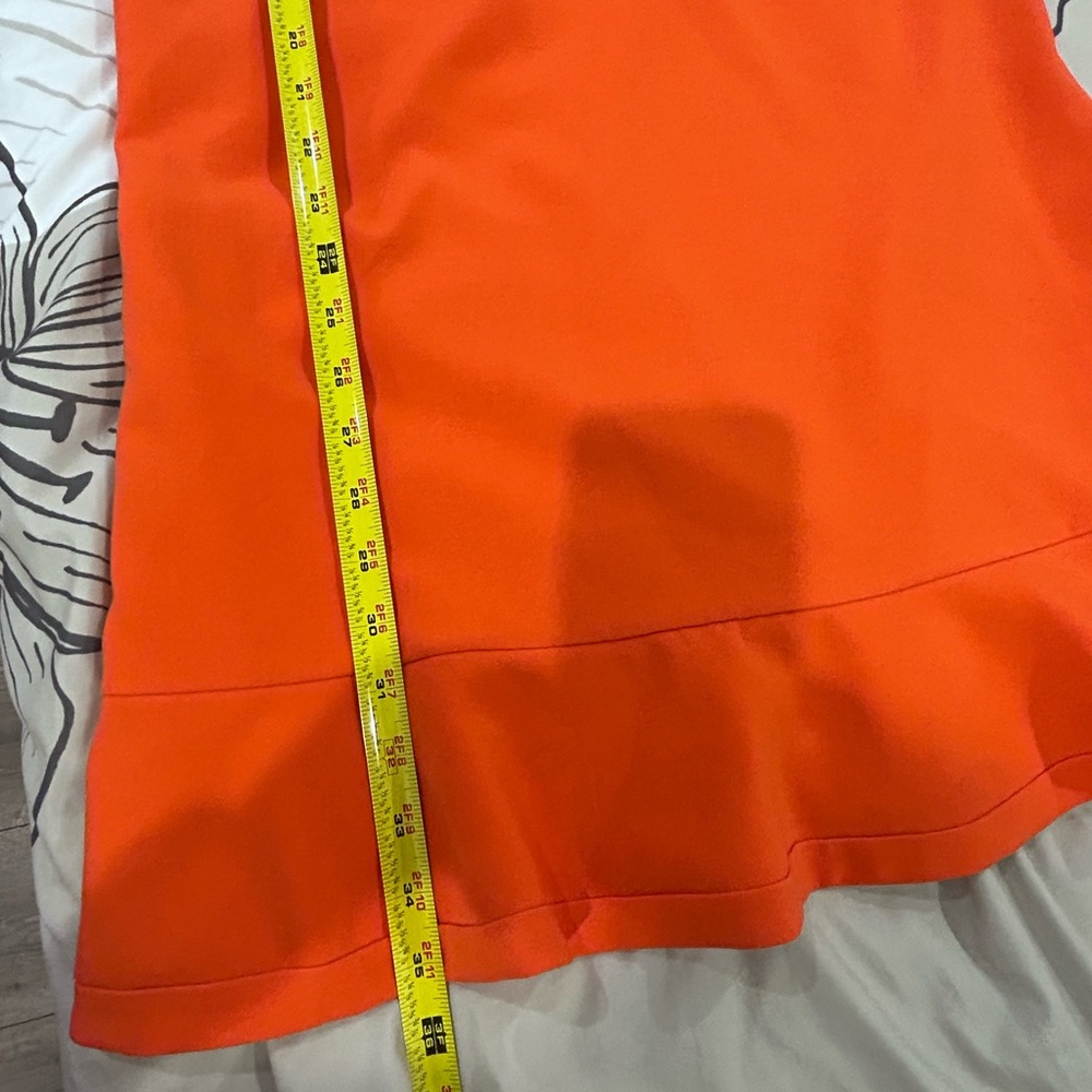 VICTORIA BECKHAM • Orange One Shoulder Dress • sz Small • - Picture 9 of 11